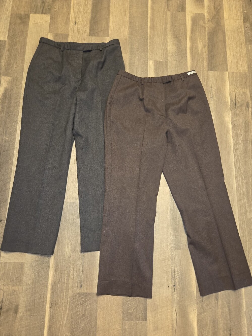 Pendleton Wool Blend Dress Pants Lot of 2 Brown Gray Size 12 USA Made Career Cl